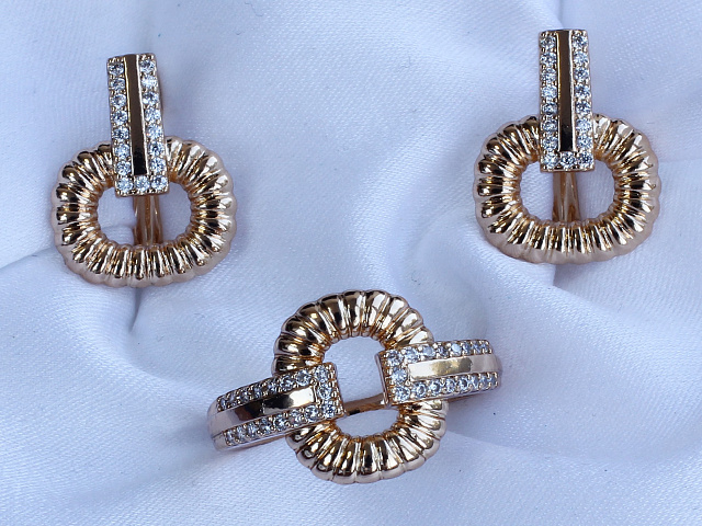 фото Комплект (серьги-кольцо ) - (артикул - 18ks09000-ZZ1290)